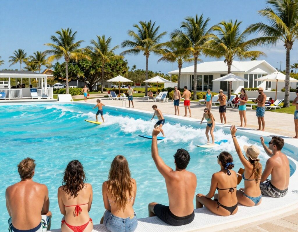 Group event at The Point Surf Park in Fellsmere, Florida