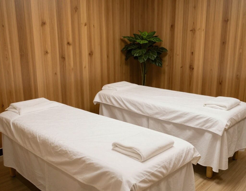 Wellness and recovery amenities at The Point Surf Park in Fellsmere, Florida